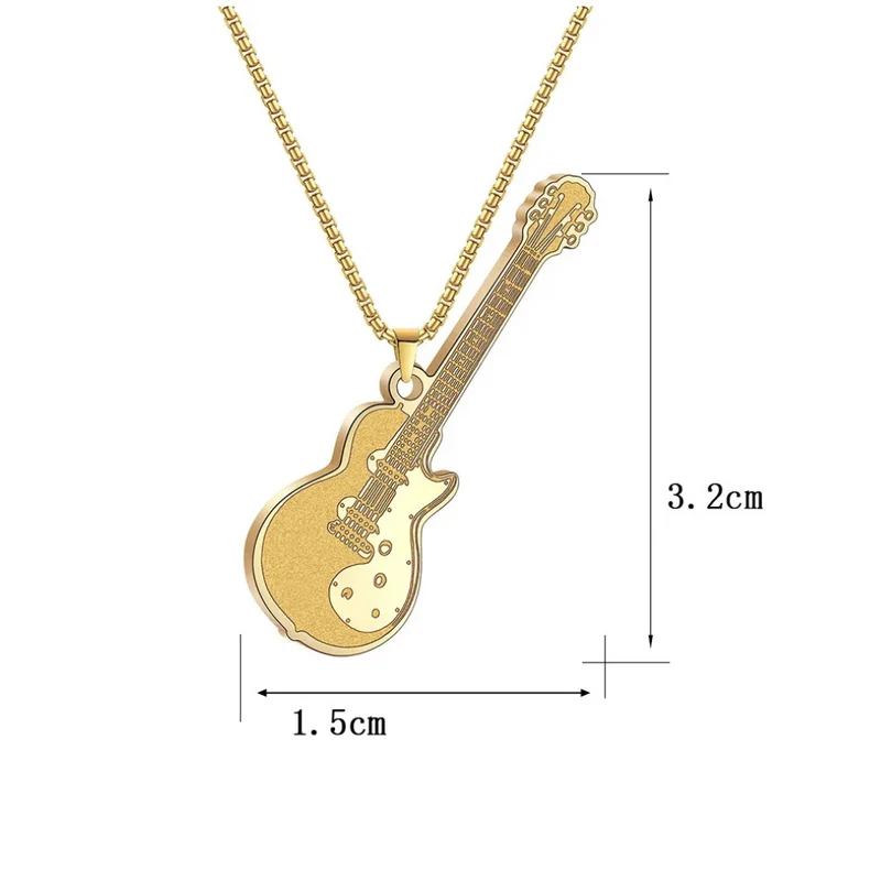 Collier Pendentif Guitare