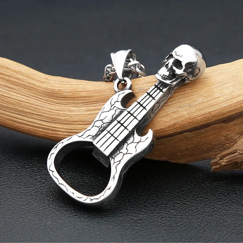 Collier Guitare Tête de Mort