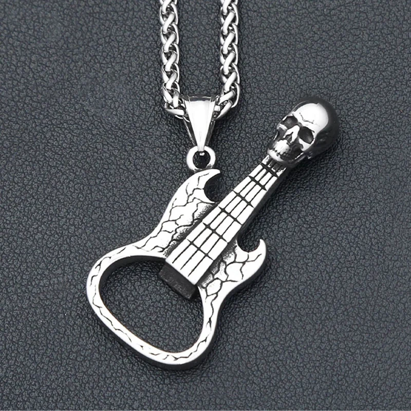 Collier Guitare Tête de Mort
