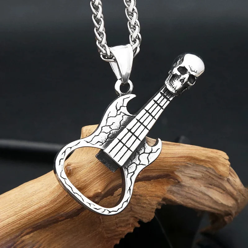 Collier Guitare Tête de Mort