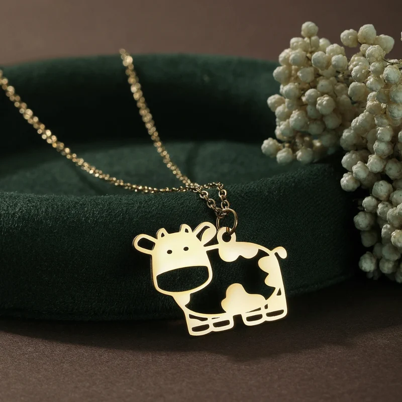 Collier Pendentif Vache