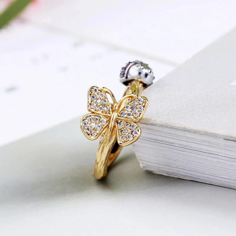 Bague Papillon et Coccinelle