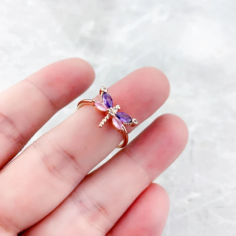 Bague Papillon Or Rose