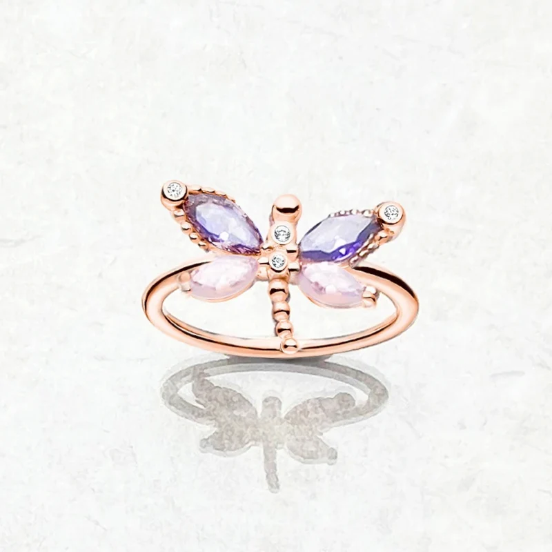 Bague Papillon Or Rose