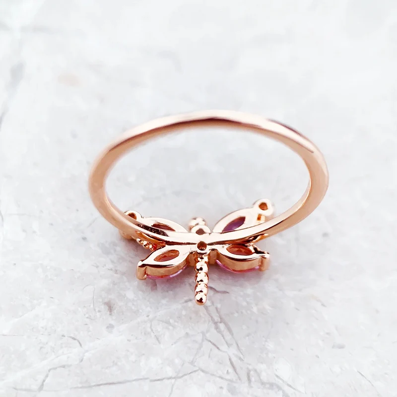 Bague Papillon Or Rose