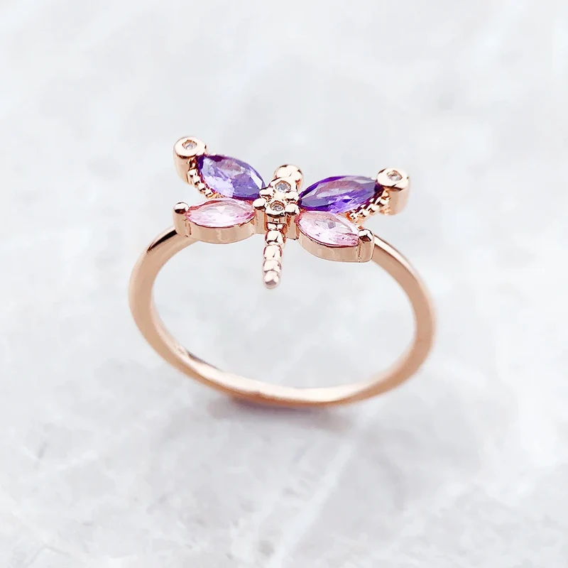 Bague Papillon Or Rose