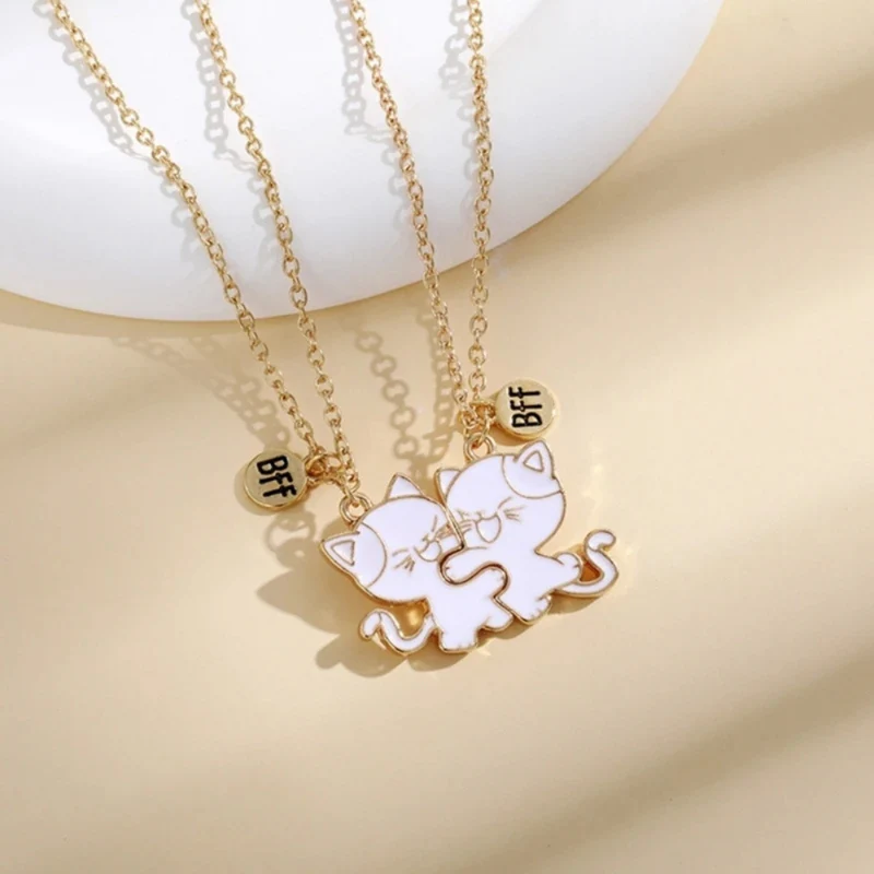 Collier BFF Chats Blancs