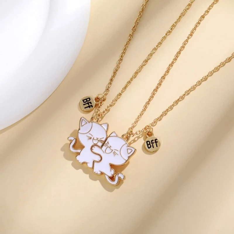Collier BFF Chats Blancs