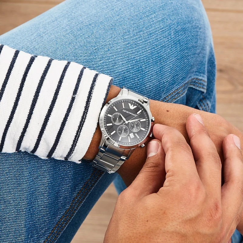Emporio Armani Hommes Montre Argent AR2434