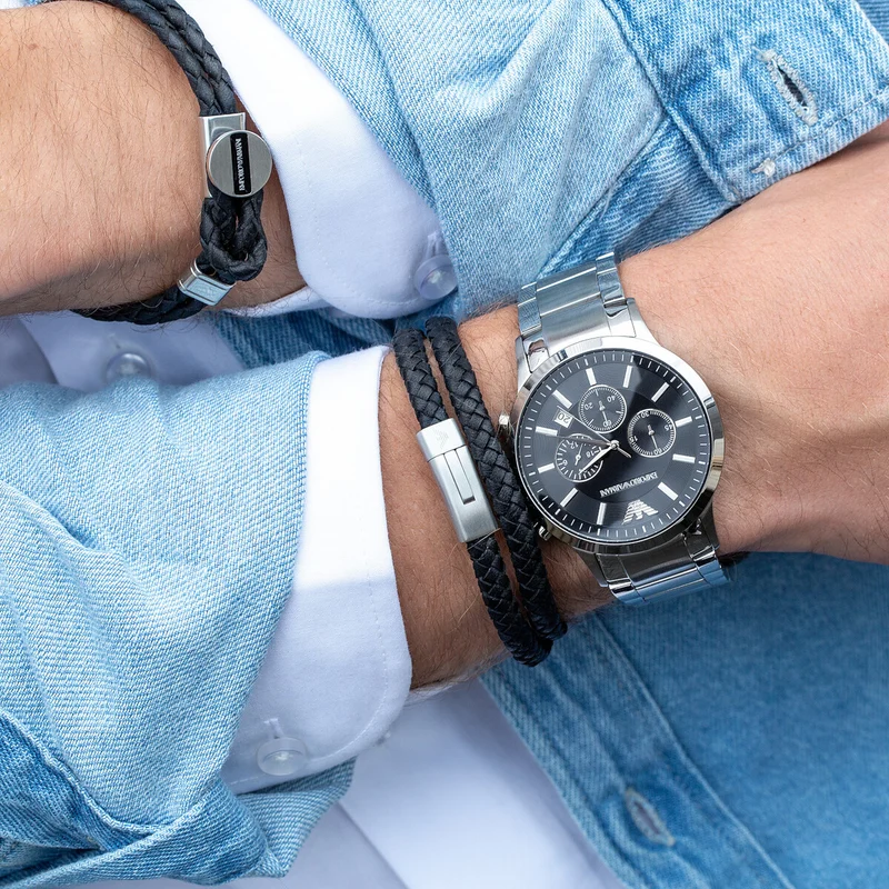 Emporio Armani Hommes Montre Argent AR2434