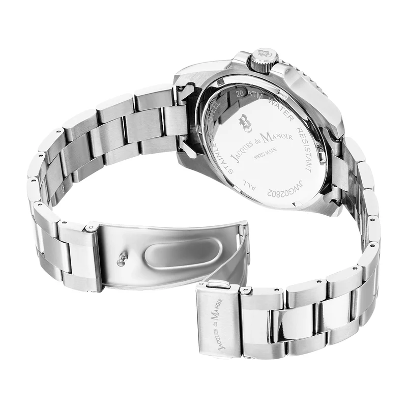 Jacques du Manoir Pro Scuba Hommes Montre Argent JWG02802