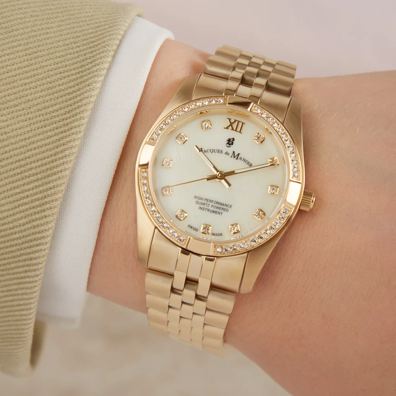 Jacques du Manoir Inspiration Prestige Femmes Montre Or JWL02003