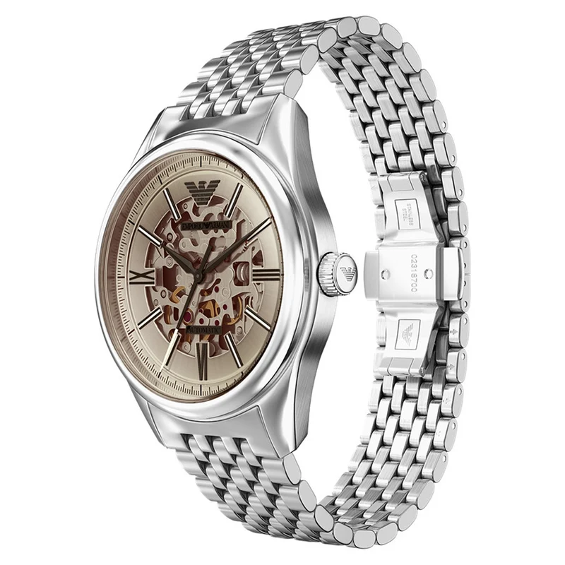 Emporio Armani Silver Dial Automatic Watch AR60095