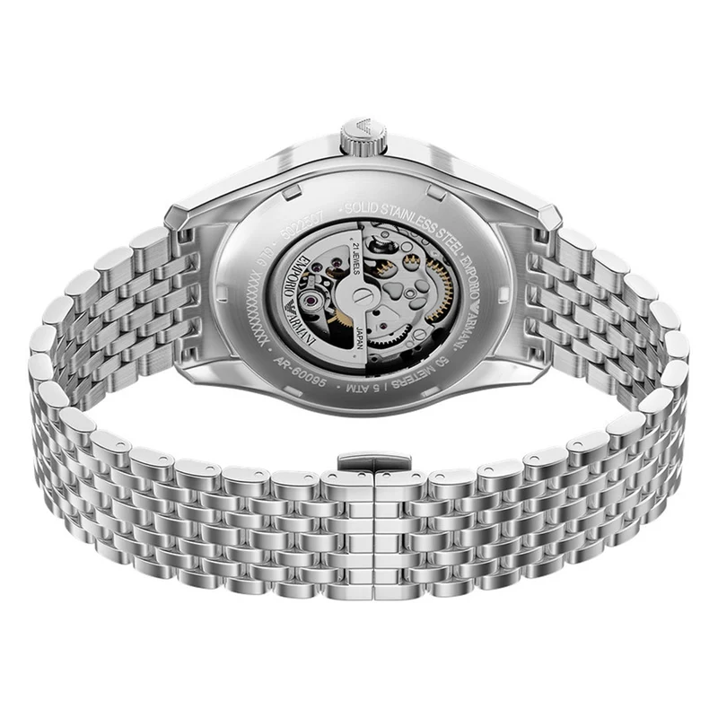Emporio Armani Silver Dial Automatic Watch AR60095