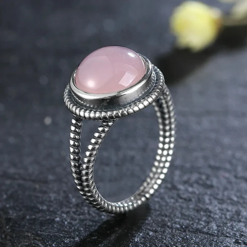 Bague Quartz Rose Vintage