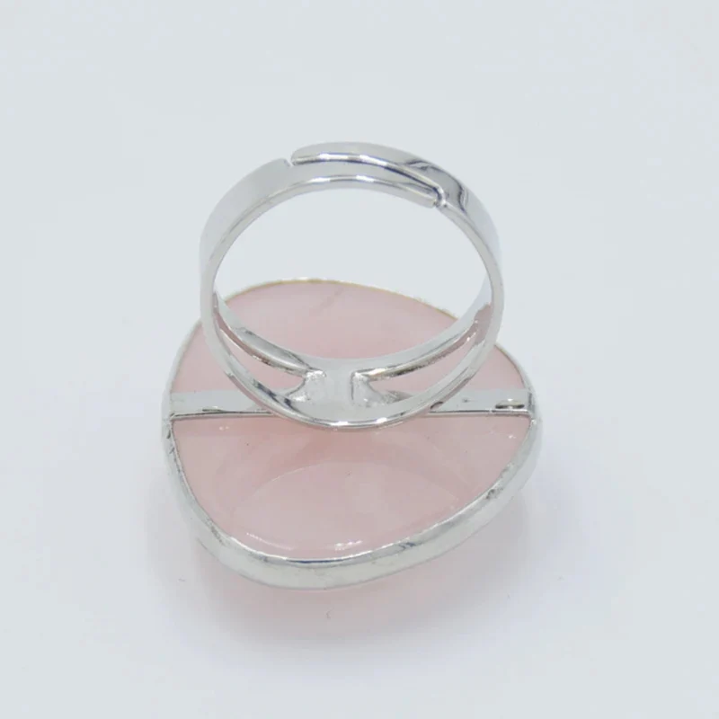 Bague Pierre Rose Pâle Argent