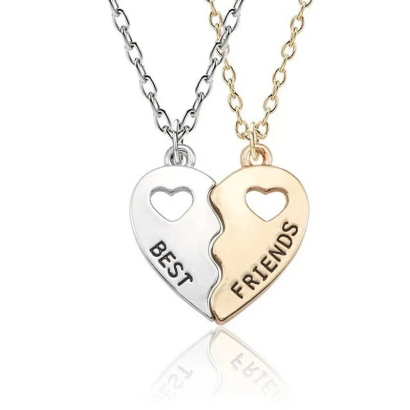 Collier Best Friends Cœur Or et Argent