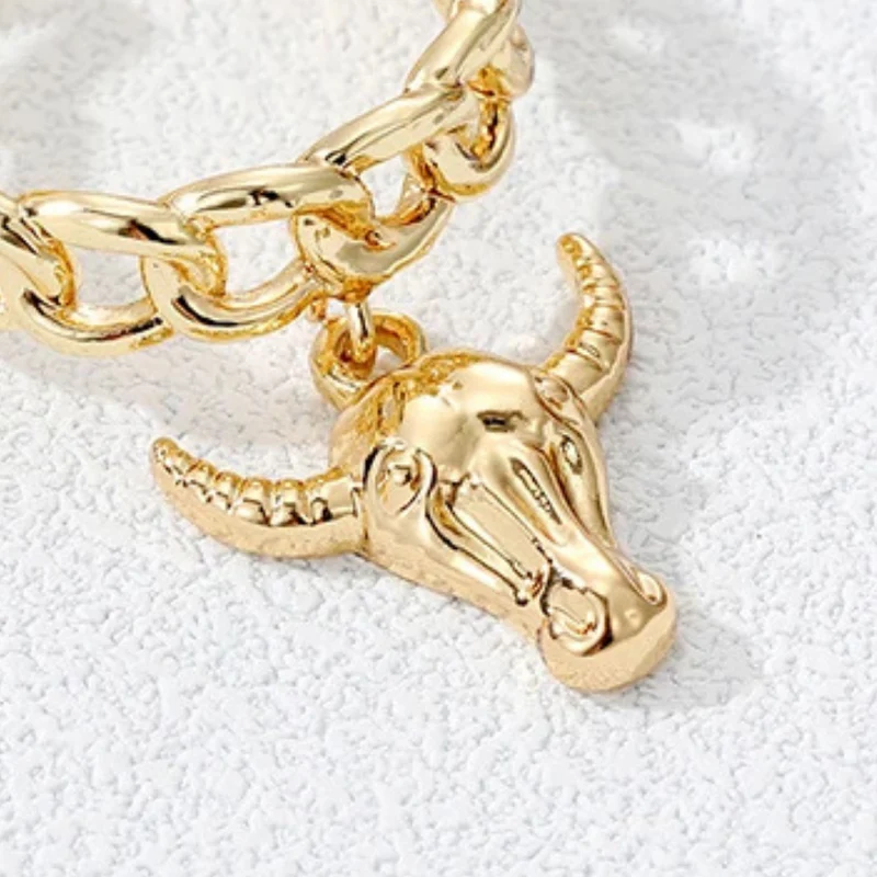 Bague Breloque Tête Taureau
