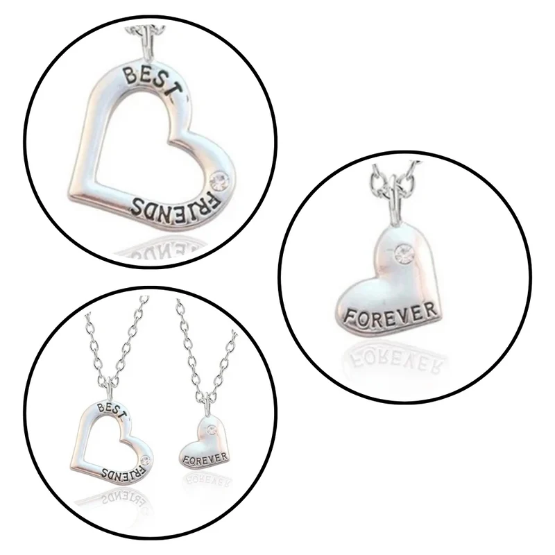 Collier Best Friends Forever double Cœur