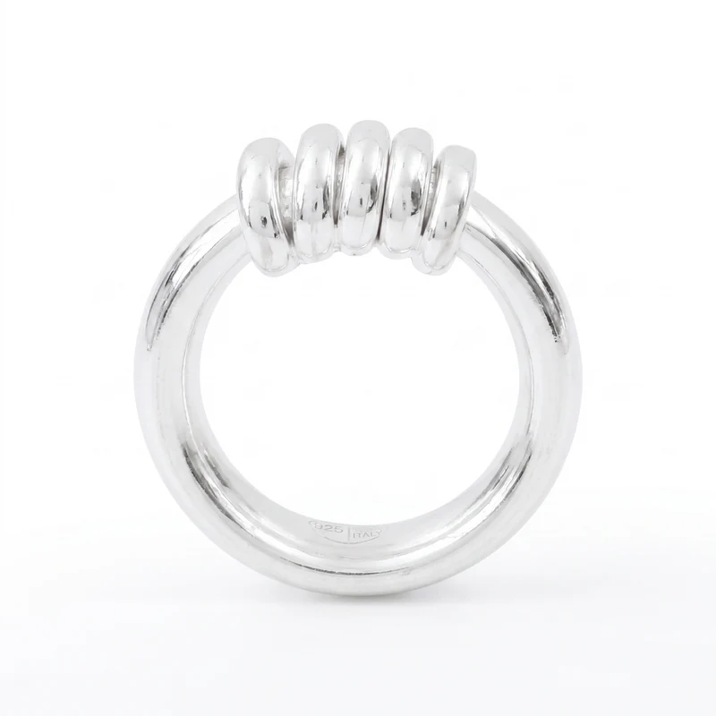 Bague Sabbia & Lucido Argent