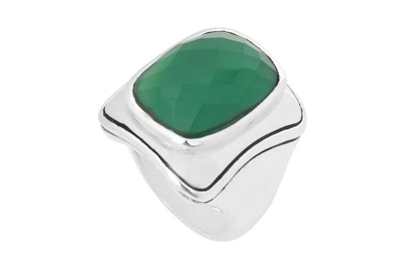 Chevalière Frida en Onyx Vert