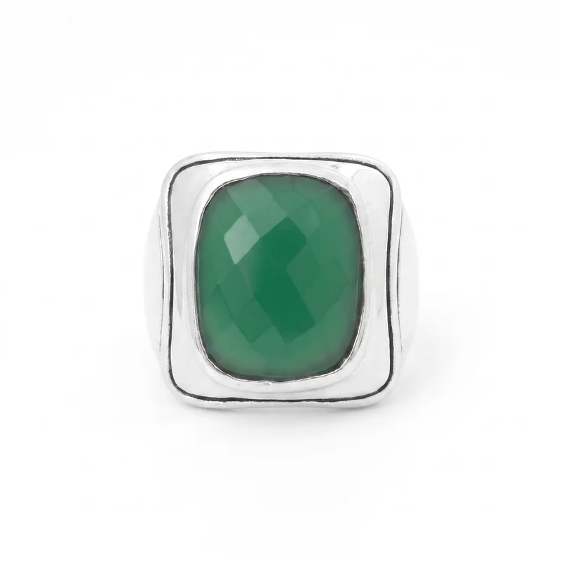 Chevalière Frida en Onyx Vert