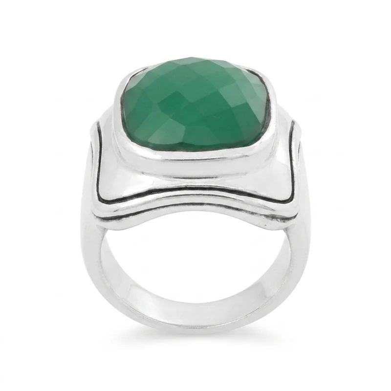 Chevalière Frida en Onyx Vert