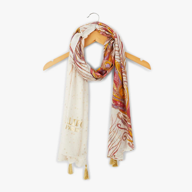 Foulard rectangulaire rouge Nepa