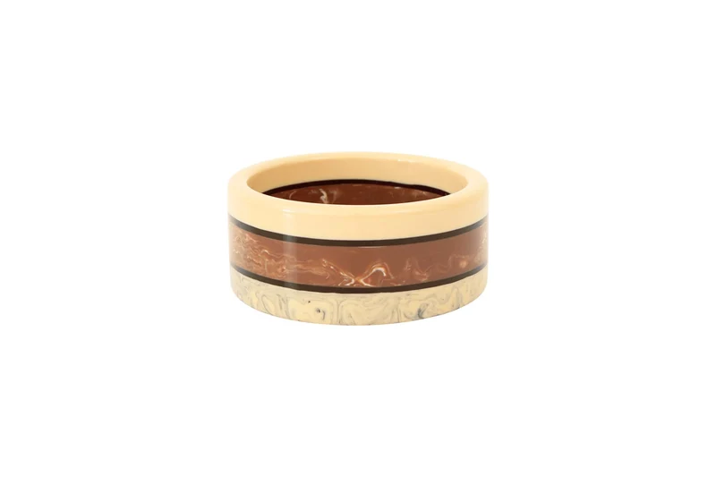 Bracelet jonc acétate beige marron noir