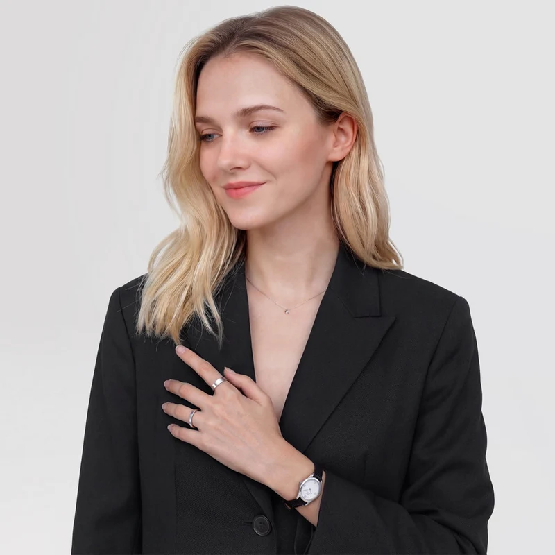 Daniel Wellington Ophelia Mini Black Lizard Argent Montre Femme DW00100887