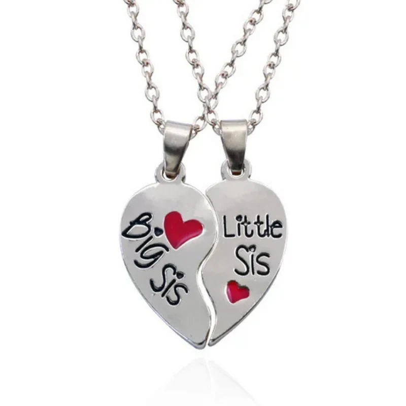 Collier Big et Lil Sis Argent