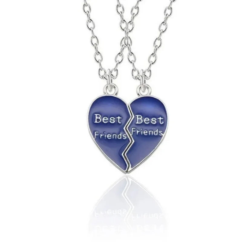 Collier Best Friends Cœur Bleu