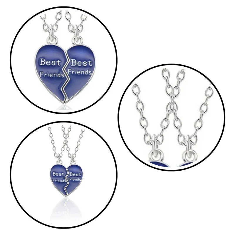 Collier Best Friends Cœur Bleu