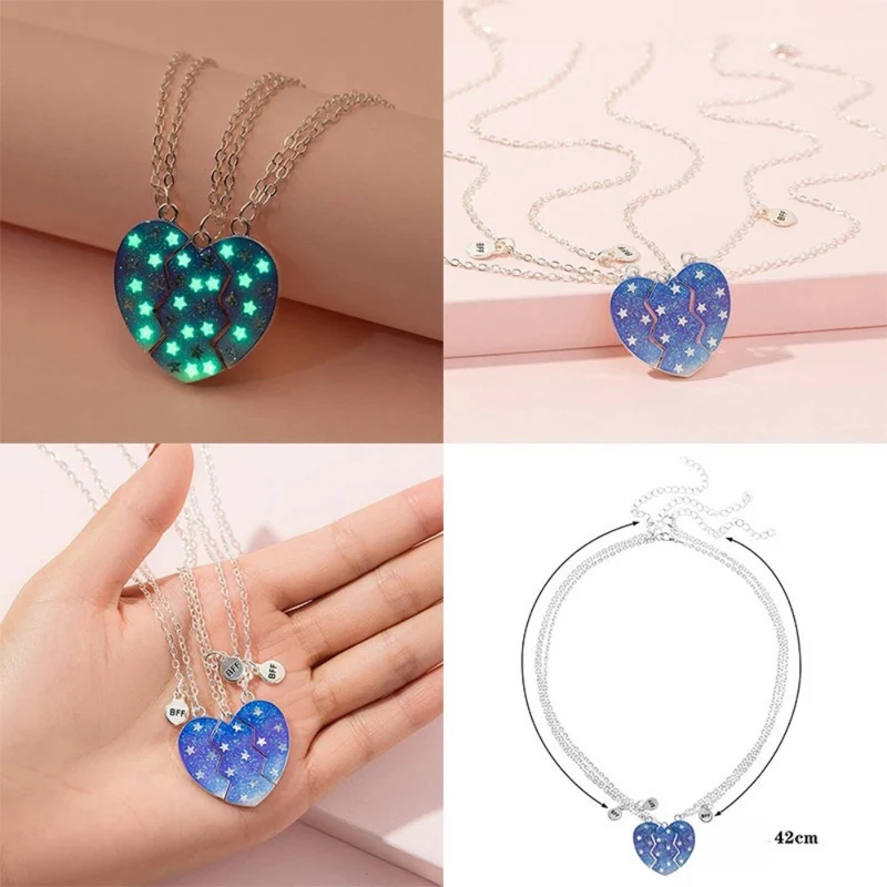 Collier BFF Coeur pour 3