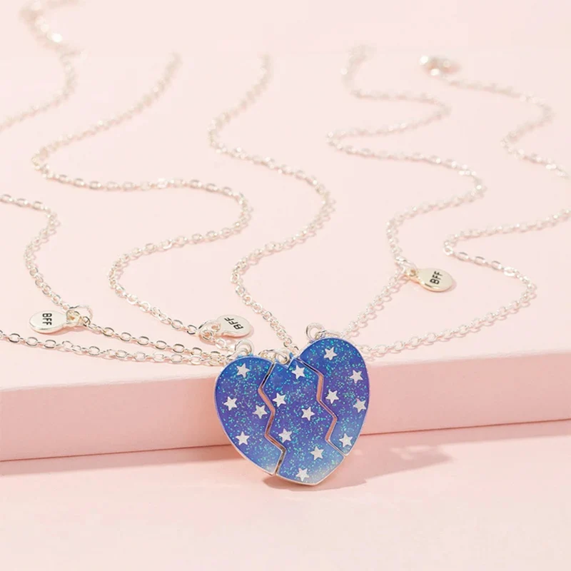 Collier BFF Coeur pour 3