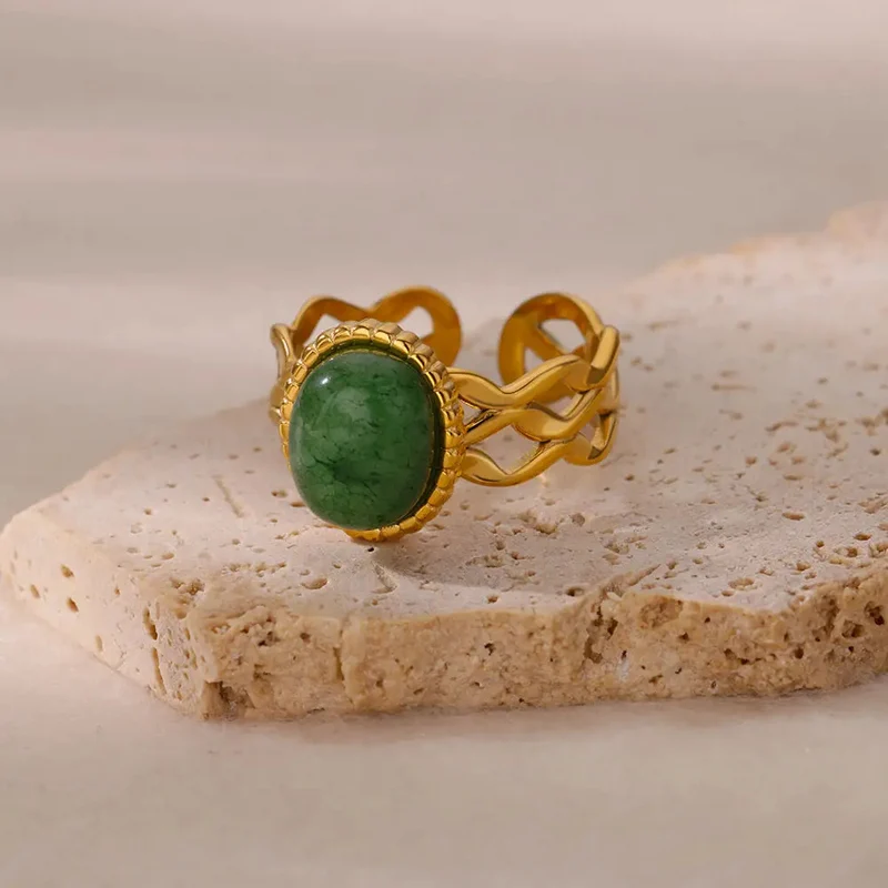 Bague Fantaisie Pierre Verte