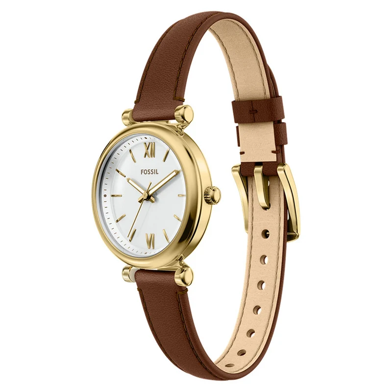 Fossil Carlie Round White Dial Watch ES5464