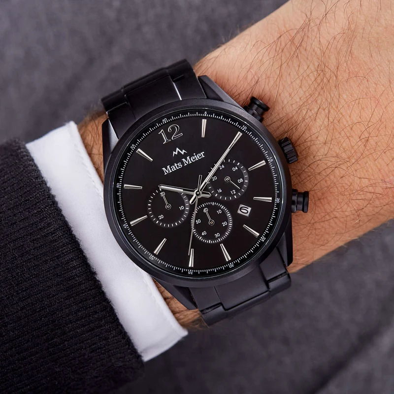 Mats Meier Grand Cornier Hommes Montre Noir MM00109