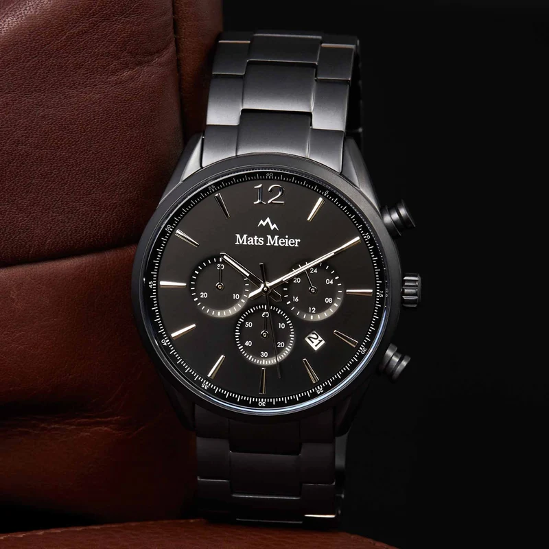 Mats Meier Grand Cornier Hommes Montre Noir MM00109