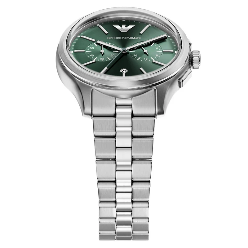 Emporio Armani Round Green Dial Watch AR11746