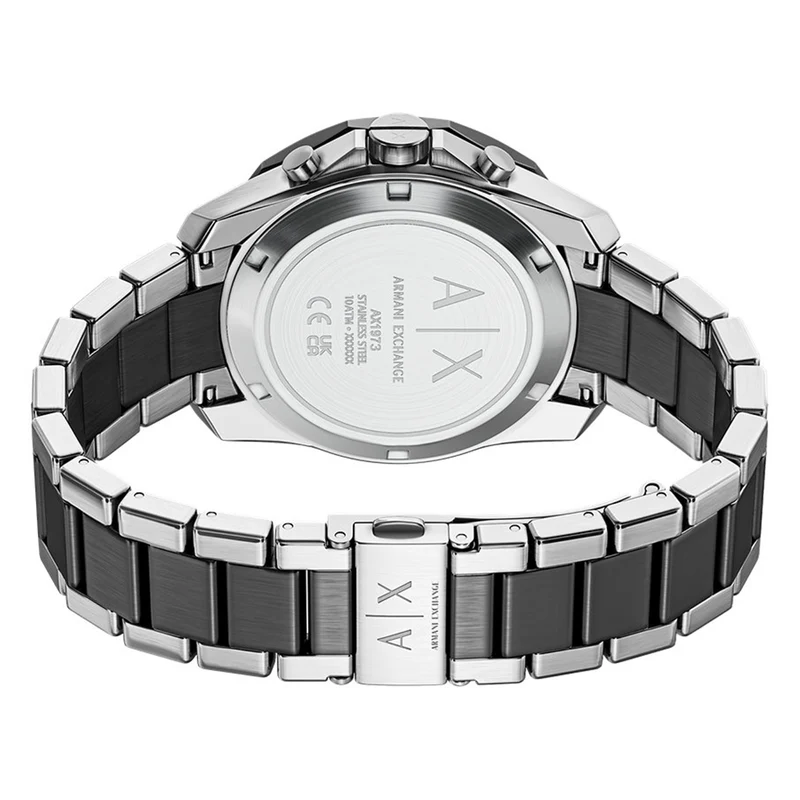 Armani Exchange Round Black Dial Watch AX1973