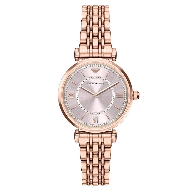 Emporio Armani Round Pink Dial Watch AR11767