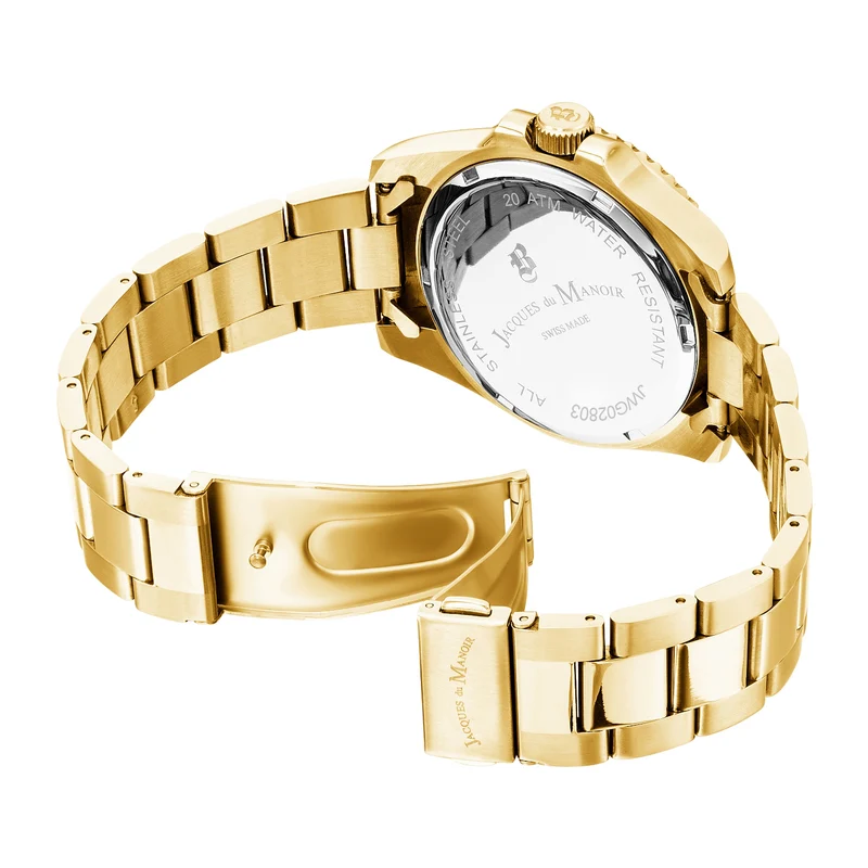 Jacques du Manoir Pro Scuba Hommes Montre Or JWG02803