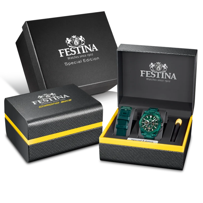 Festina Chrono Bike Montre Verte Pour Hommes F20730/1