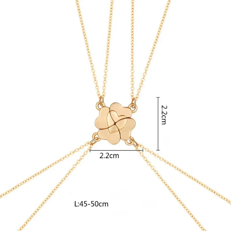 Collier BFF Cœur pour 4