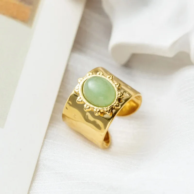 Bague Pierre Vert d'Eau