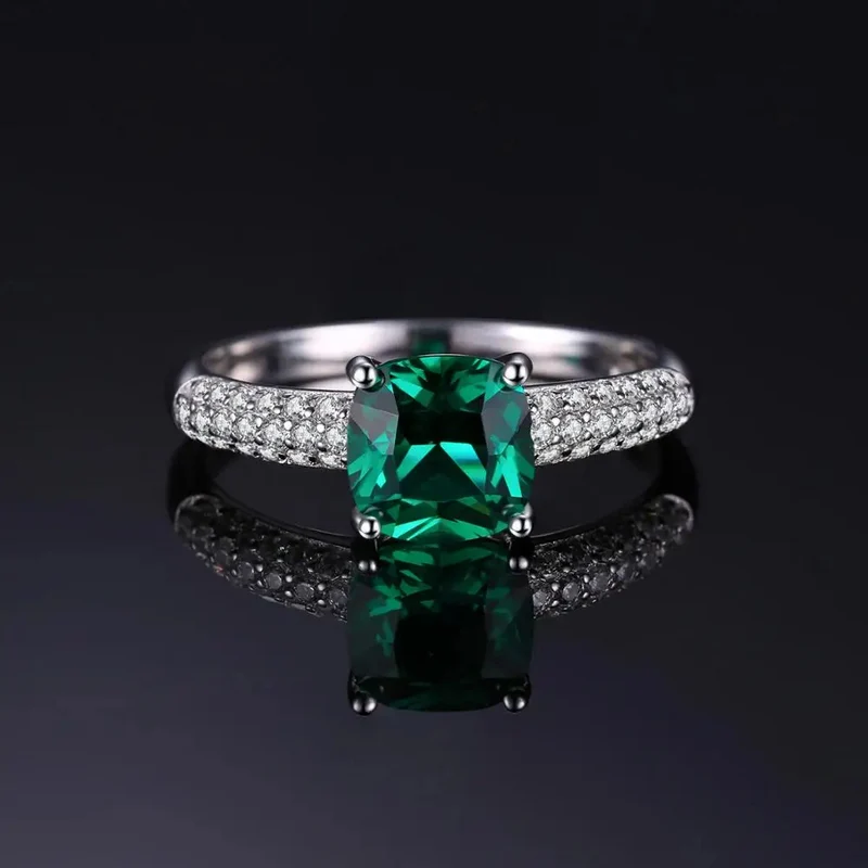 Bague de Fiançailles Diamant Vert