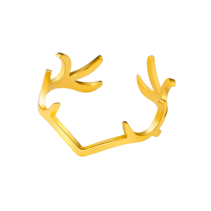 Bague Bois de Cerf Acier