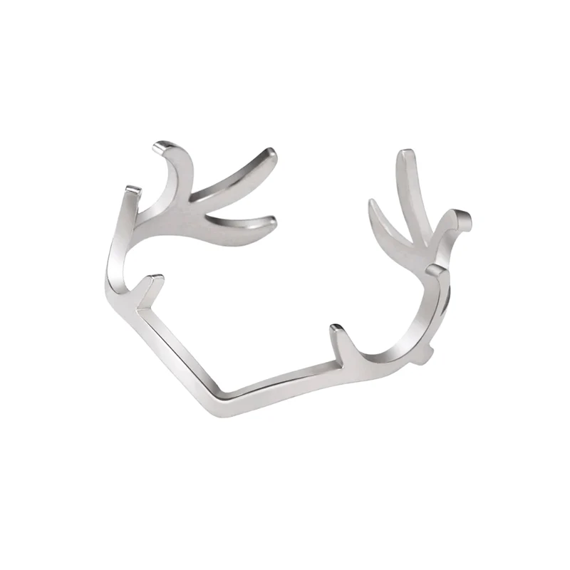 Bague Bois de Cerf Acier