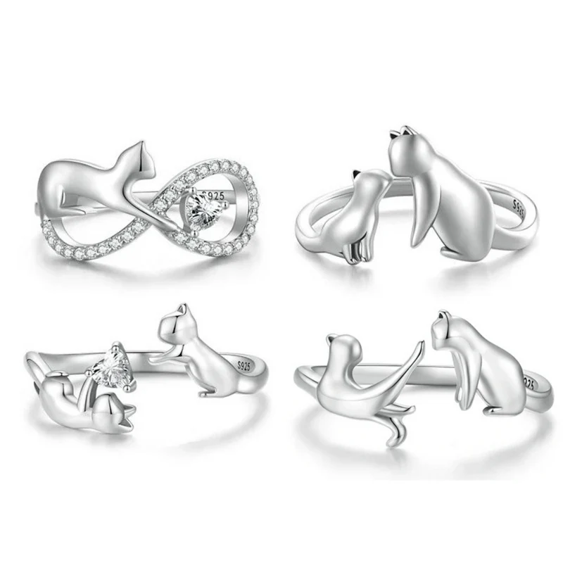 Bague Chat Argent